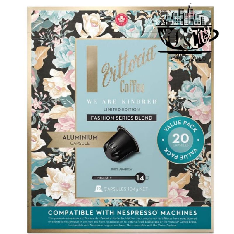 

Vittoria Fashion Series Nespresso Coffee Capsules (Isi 20) Limited edition