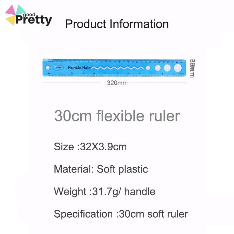 30cm Penggaris Lunak Dilipat Portabel Flexible Ruler Alat tulis - PD