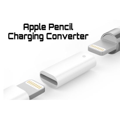 Apple Pencil Gen 1 Converter Lightning Charging Adapter 2 Female Ports