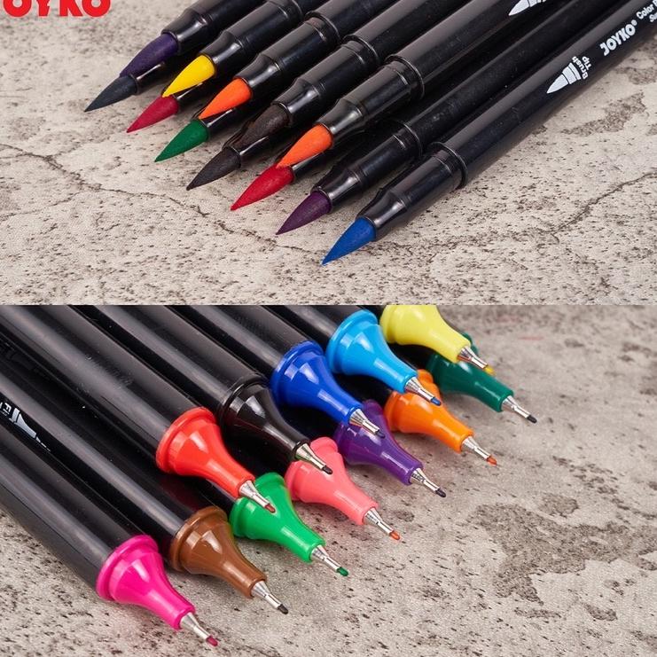 

정 Color Brush Pen Pena Kuas Warna Joyko CLP-13 12 Warna Color Recomend !
