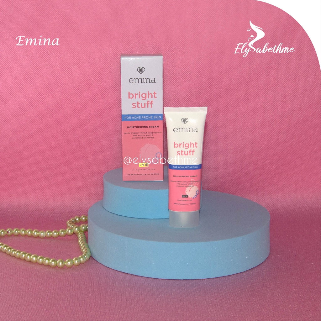 ✿ELYSABETHME✿ ˜”*°• emina •°*”˜. Emina Bright Stuff for Acne Prone Moist Cream moisturizer pelembab memperbaiki skin barrier untuk kulit kering berminyak berjerawat jerawat