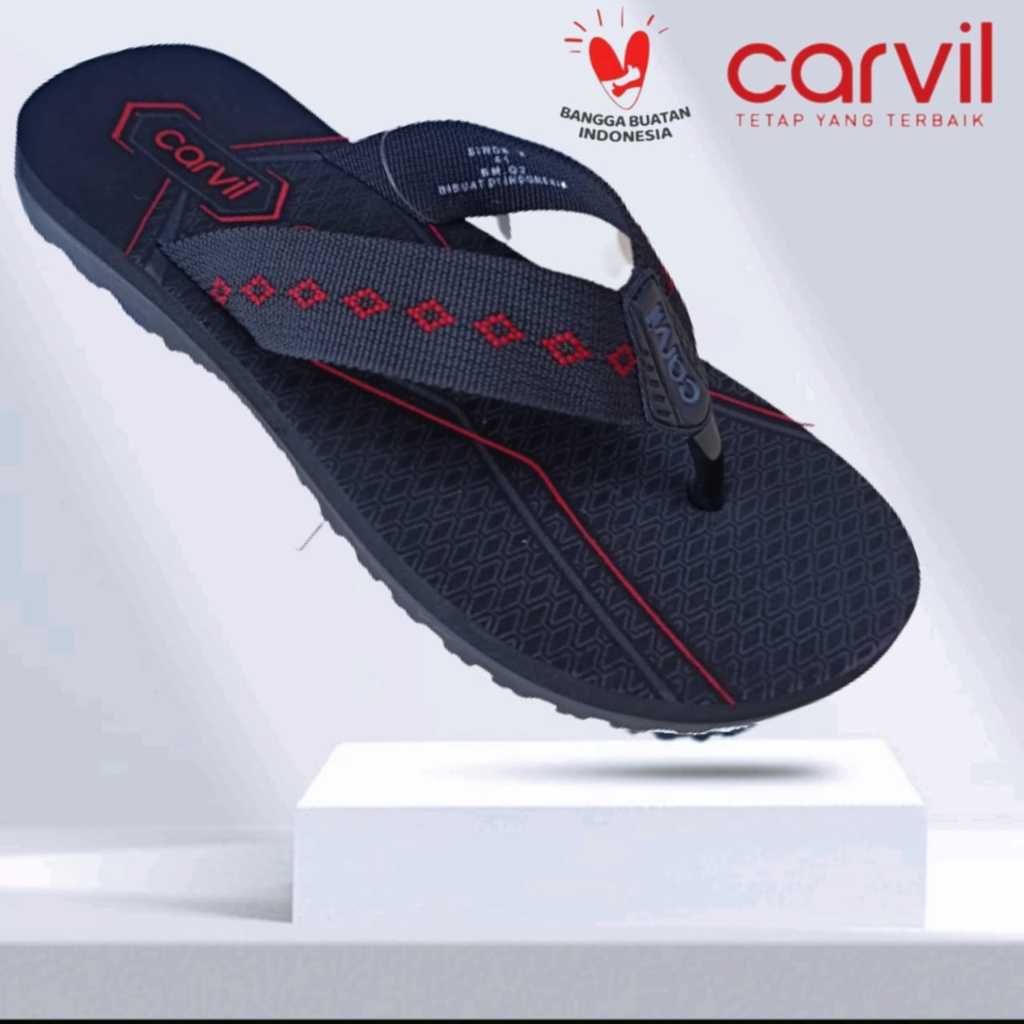 Gos Carvil Sandal Pria 39-43 Sandal Jepit Carvil Anti Slip &amp; Awet