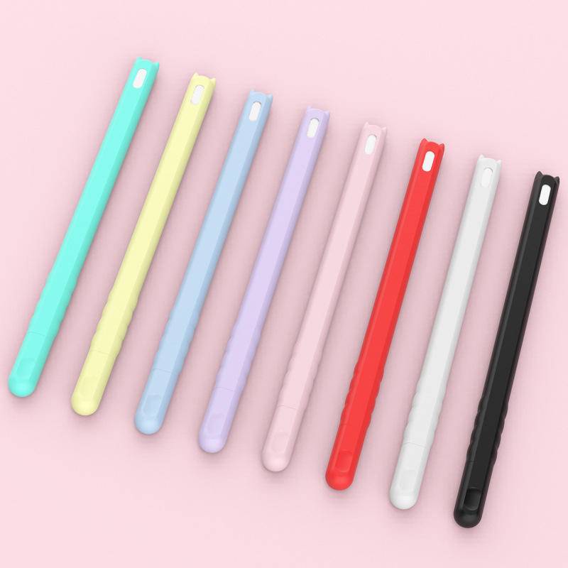 Soft Silicone Case For Apple Pencil 2pen Case Ipad Stylus Anti-drop Dan Non-slip Pelindung Shell Cover For Apple Pencil 2aksesoris