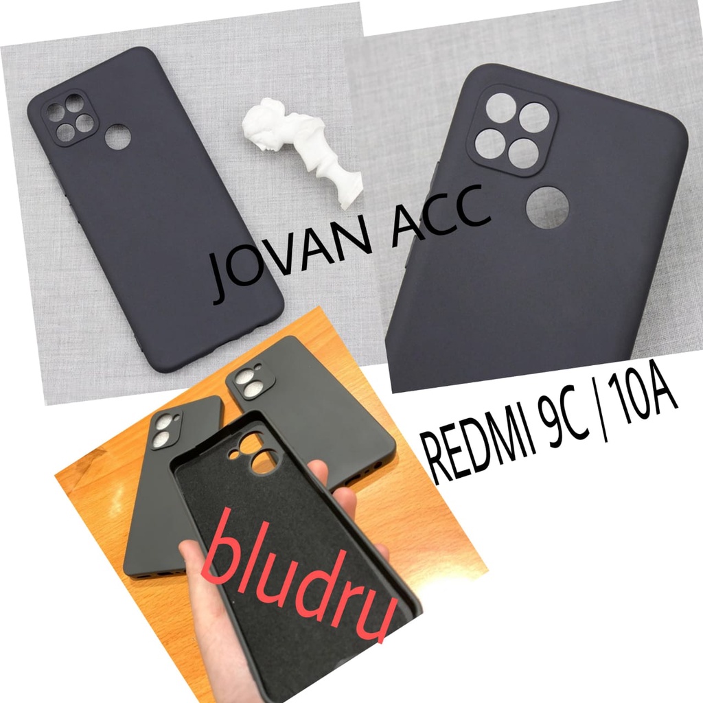 REDMI 9C REDMI 10A CASE BLACK PREMIUM BLUDRU SOFTCASE HITAM FULL SOFT CASING PROTECT CAMERA COVER PELINDUNG KAMERA