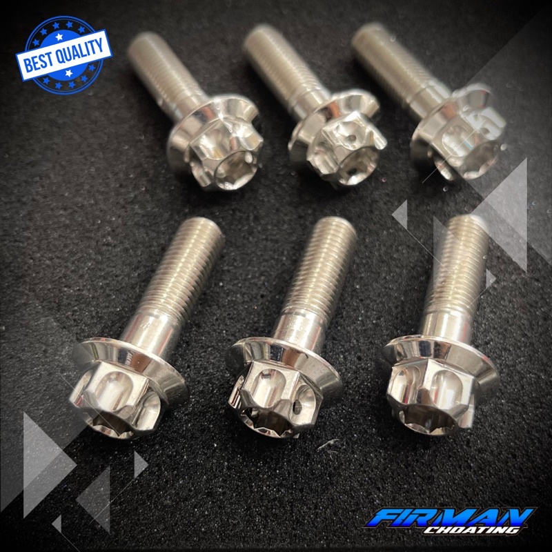 PROBOLT BAUT M10x35 DRAT 14 3,5 CM 1 KUNCI &amp; 2 KUNCI (Harga 1 Biji)