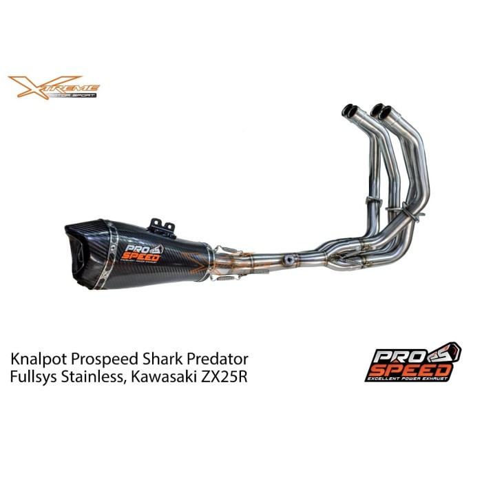 Knalpot Prospeed Shark Predator Kawasaki Zx25 R Underbelly Stainles Fs #Original