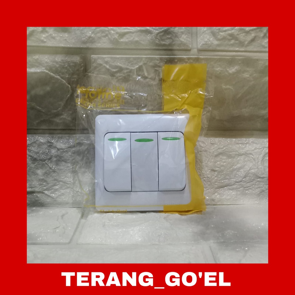 PIOLINE Decor Series Switch With Indicator / Pioline Saklar Triple PSD303