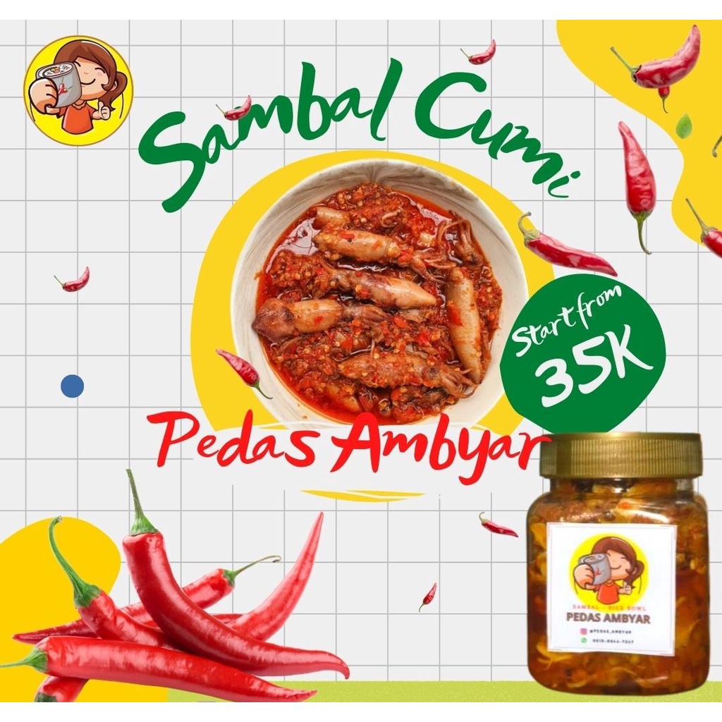 

[PROMO DISKON] Sambal Pedas Ambyar - Cumi