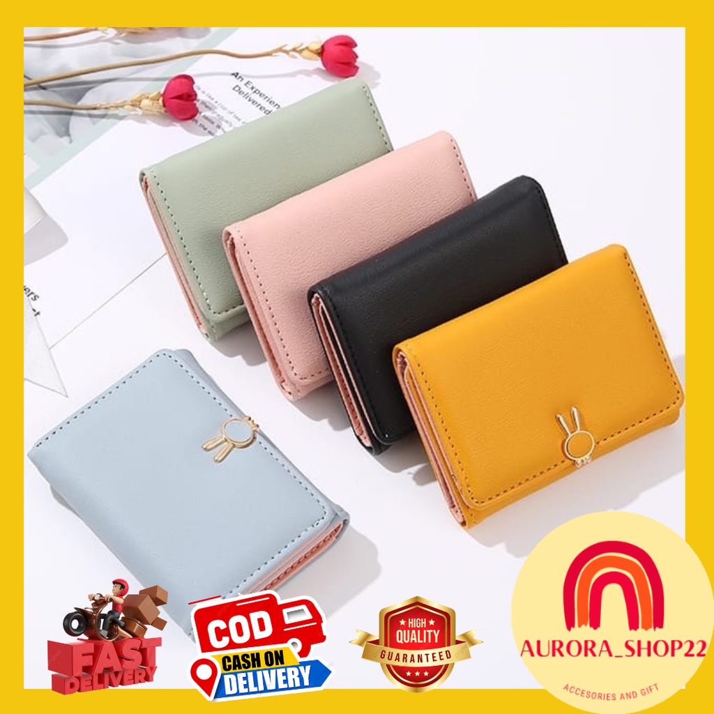 [COD] DOMPET LIPAT WANITA KECIL MINI PRAKTIS MOTIF KELINCI LUCU CUTE PREMIUM IMPORT BAHAN PU TEBAL