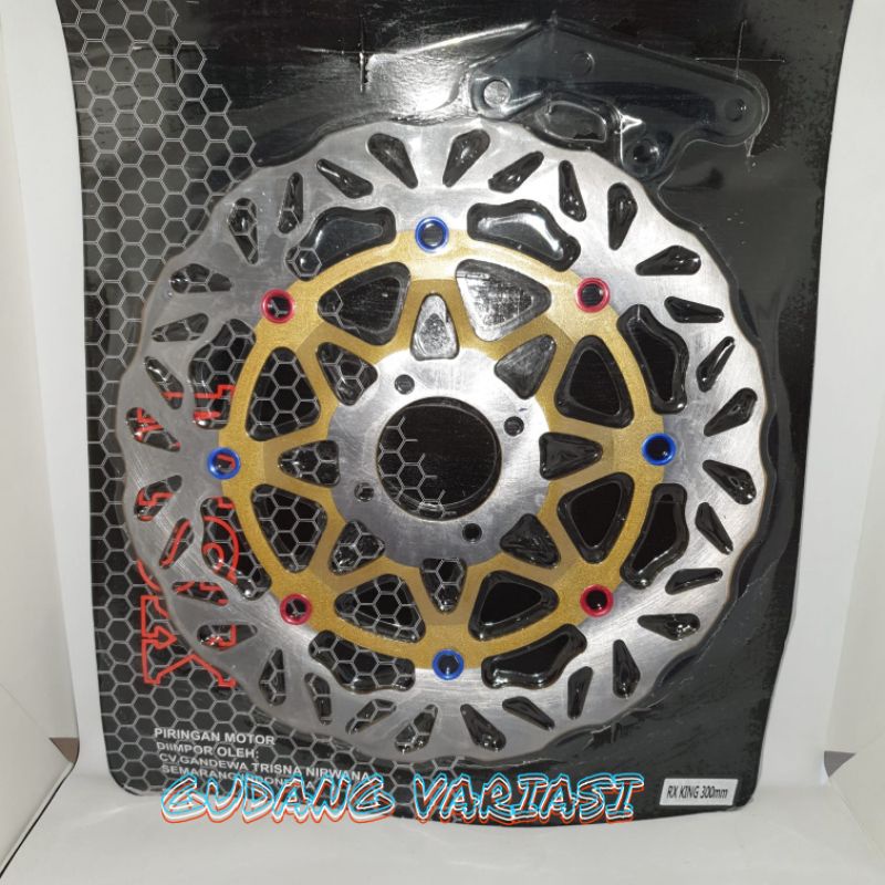 Piringan disk cakram lebar 300MM PLUS BREKET BUAT RX KING NEW MODEL DAYTONA