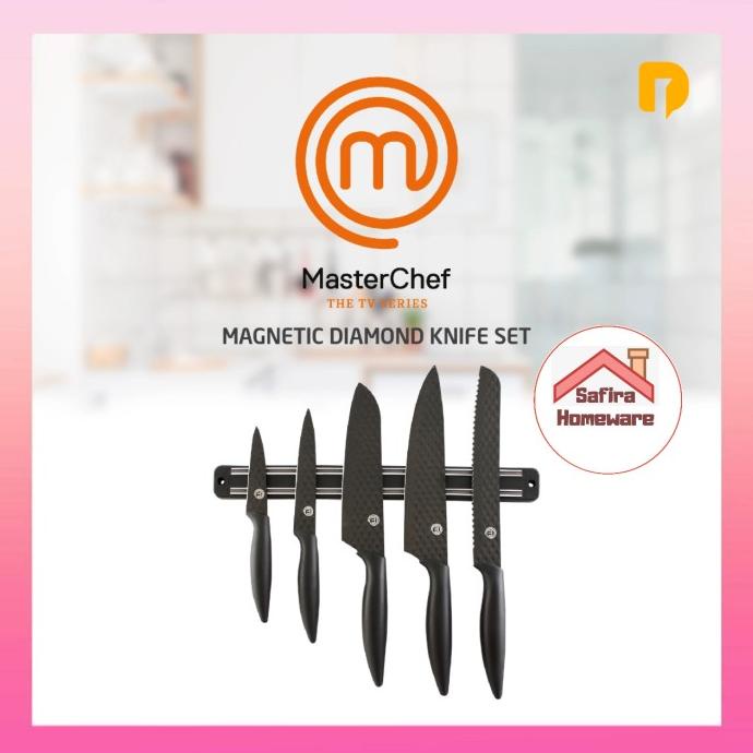 Master Chef Magnetic Diamond Knife Set / Pisau Dapur Set