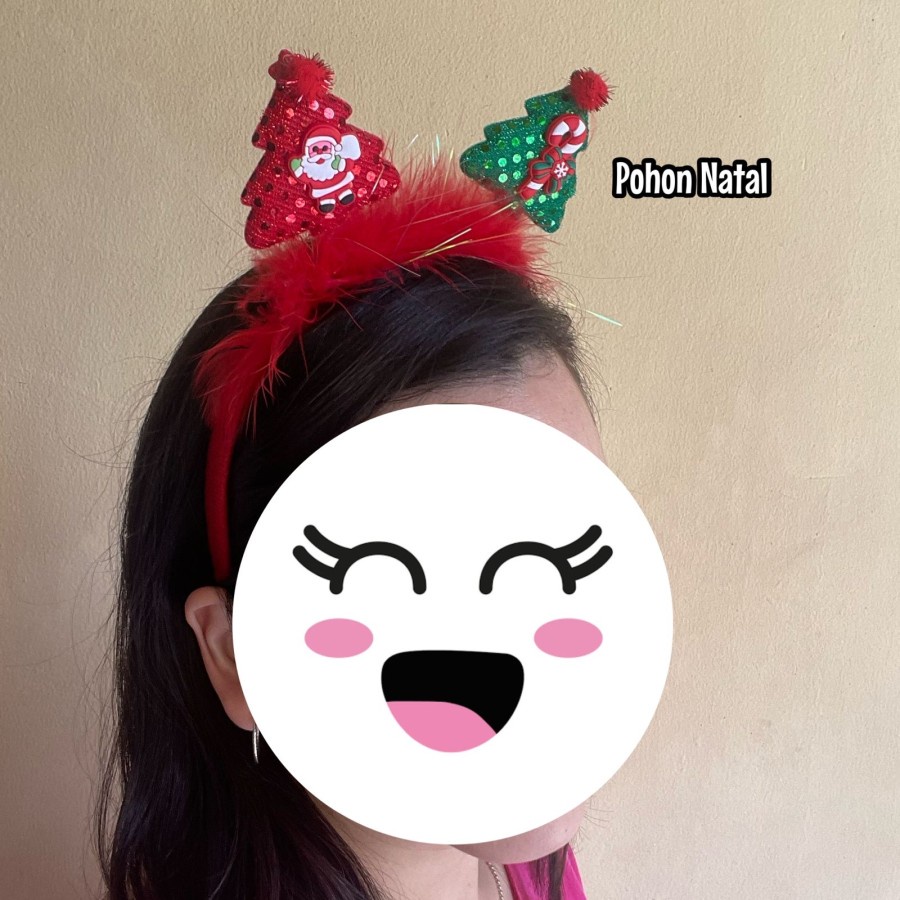 bando natal lucu tanduk pita