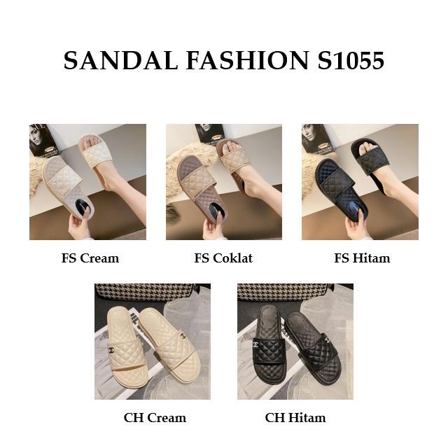 Grosir - S1055 Sandal Slip Fashion / Sandal Wanita / Sandal Slop Cewek / Sandal Fashion Import