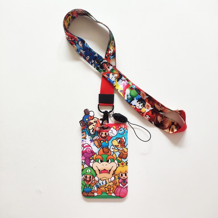 

Nametag Id Card Holder Name Tag Lanyard / Kalung Wadah Kartu Super Mario Bros