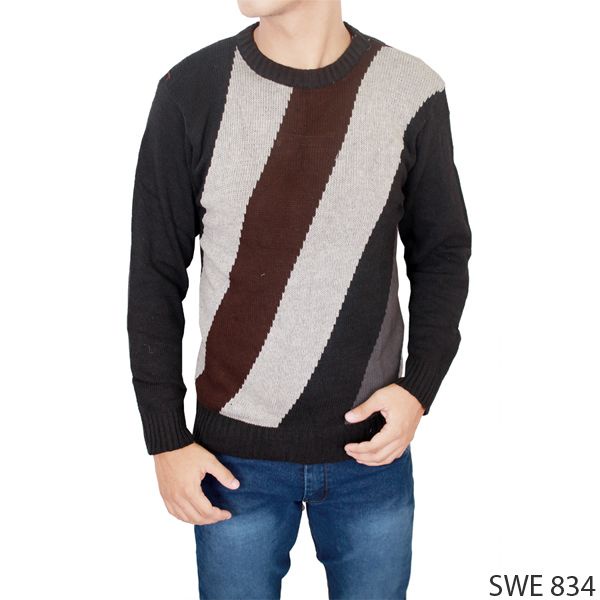 Sweater Fashion Male Rajut Hitam Kombinasi – SWE 671