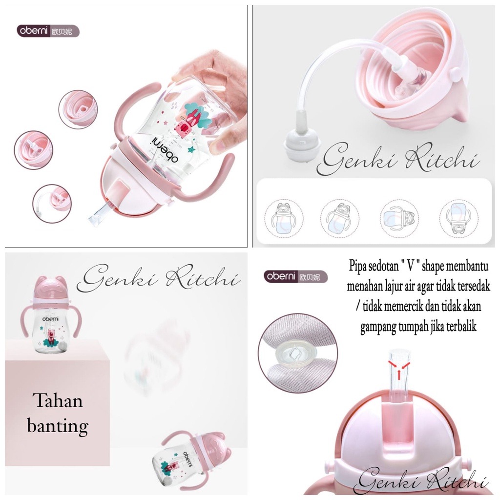 Oberni Botol Minum Anak Botol susu Bayi Baby Anak kecil BPA Free dgn Dot 330ml - 270ml