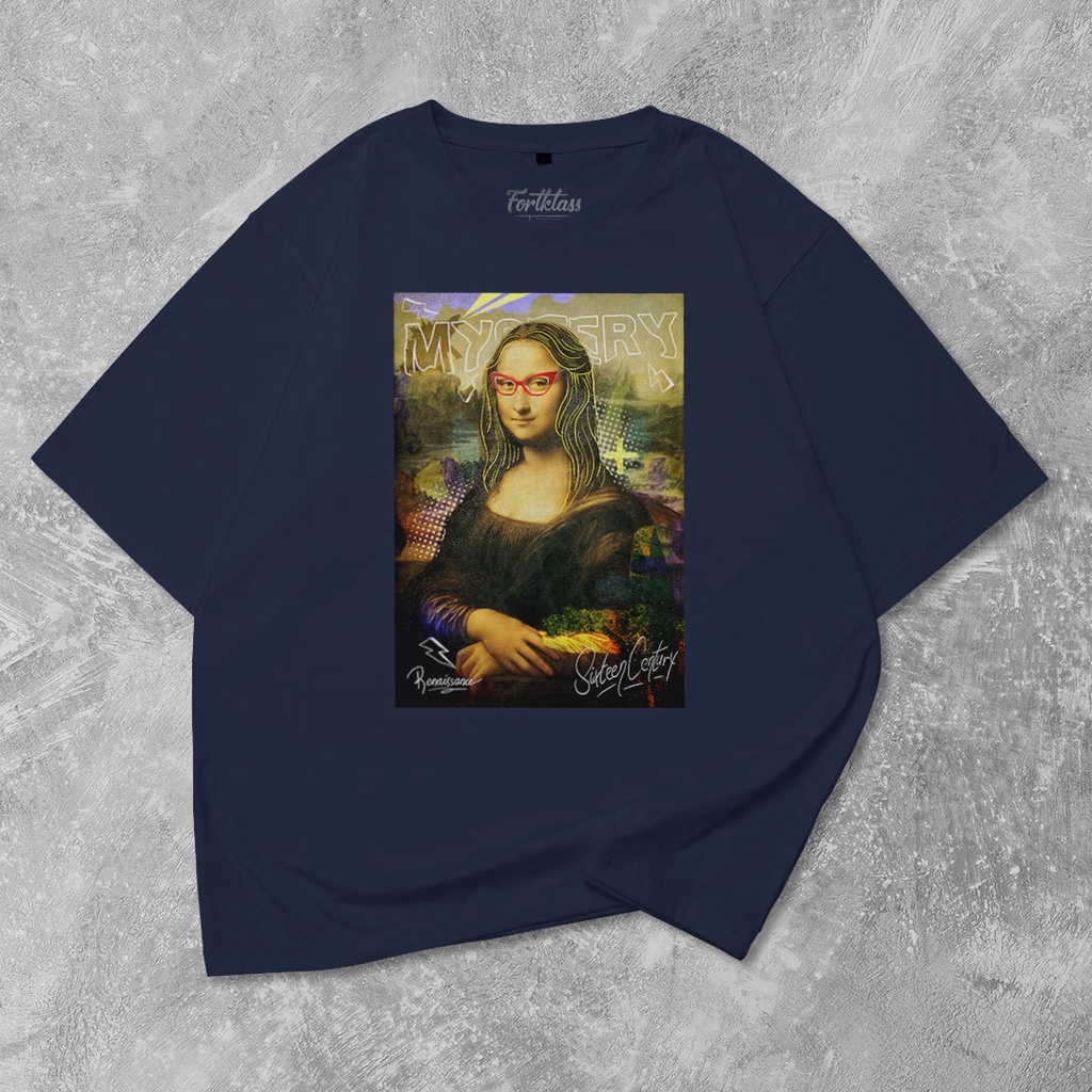 Fortglass Mona Kaos Oversize T-Shirt Cowok Premium