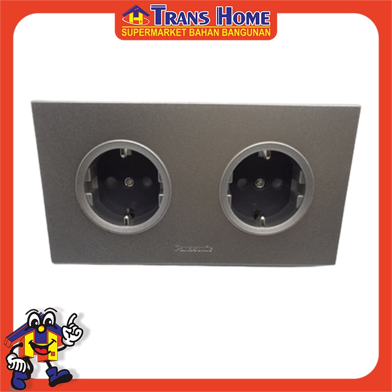 Stop Kontak Colokan Listrik 2 Silver (PANASONIC)