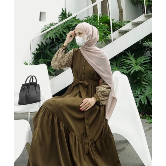 bisa cod gamis terbaru evolvere samira dress
