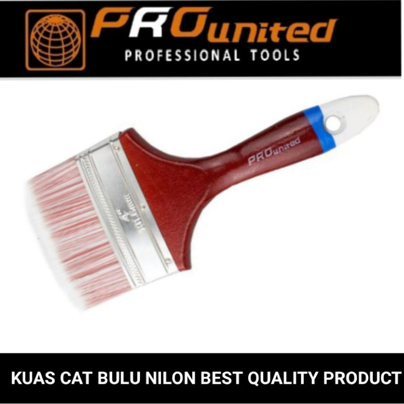 kuas cat bulu nilon pro united best quality
