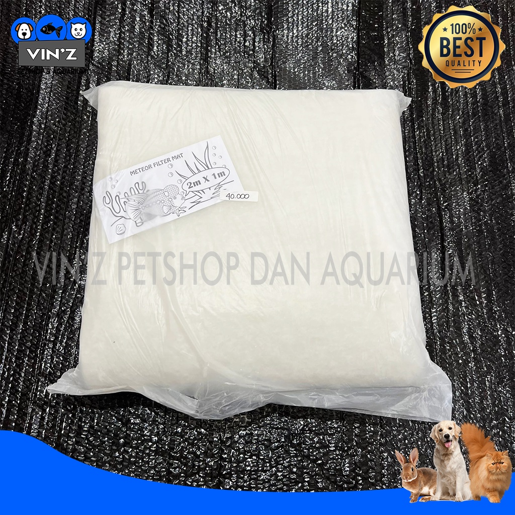Kapas Busa Media Filter Metor Aquarium Penyaring Air Kotor Ukuran 2 x 1 meter