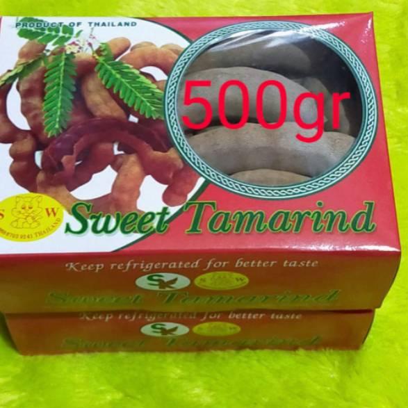 

じ Sweet tamarind 500gr asam bangkok asem thailand manis enak buah segar daging tebal ✦