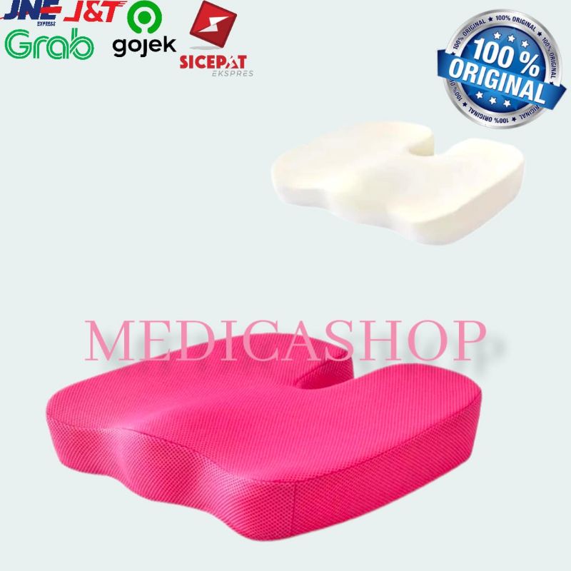 bantal memory foam / gel empuk buat duduk lama dan terapi tulang ekor