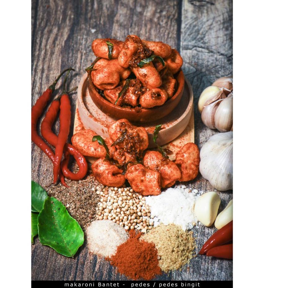 

£ (PROMO TERBATAS) Makaroni Bantet KEMASAN BOX 750ML BUMBU REMPAH ASLI rasa Asin, Pedas & Pedas Banget PL21
