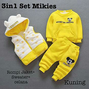 MGC 3IN MIKIES SET RO SETELAN ANAK PEREMPUAN BABYTERY MUDA ASLI IMPORT !!