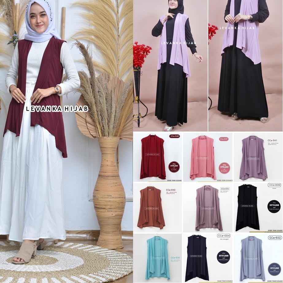 Langsung Atc Outer Pendek / Kardigan wanita bahan jersey korea / model outer tanpa lengan - CCa