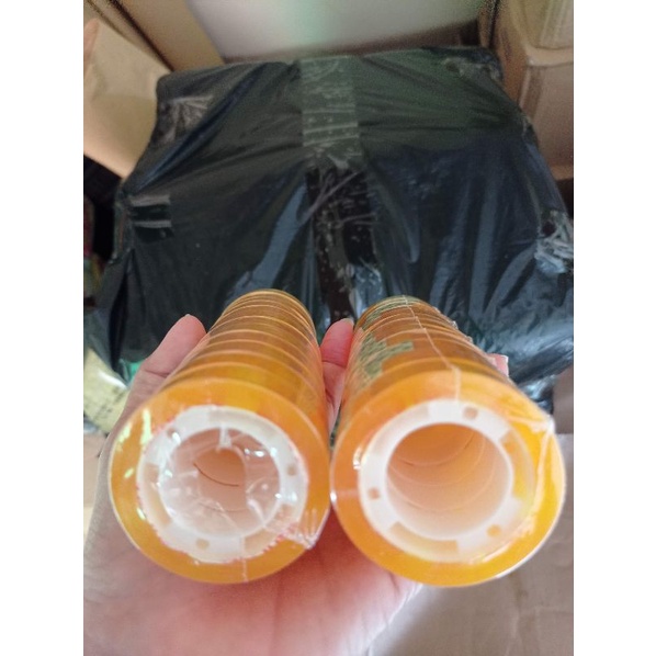 (12pcs) Isolasi Kado 12mm Bening Transparan Nachi Besco Bazic Tebal Tipis Murah Seribuan Grosir!/ Selotip Solasi 1000an 2000an