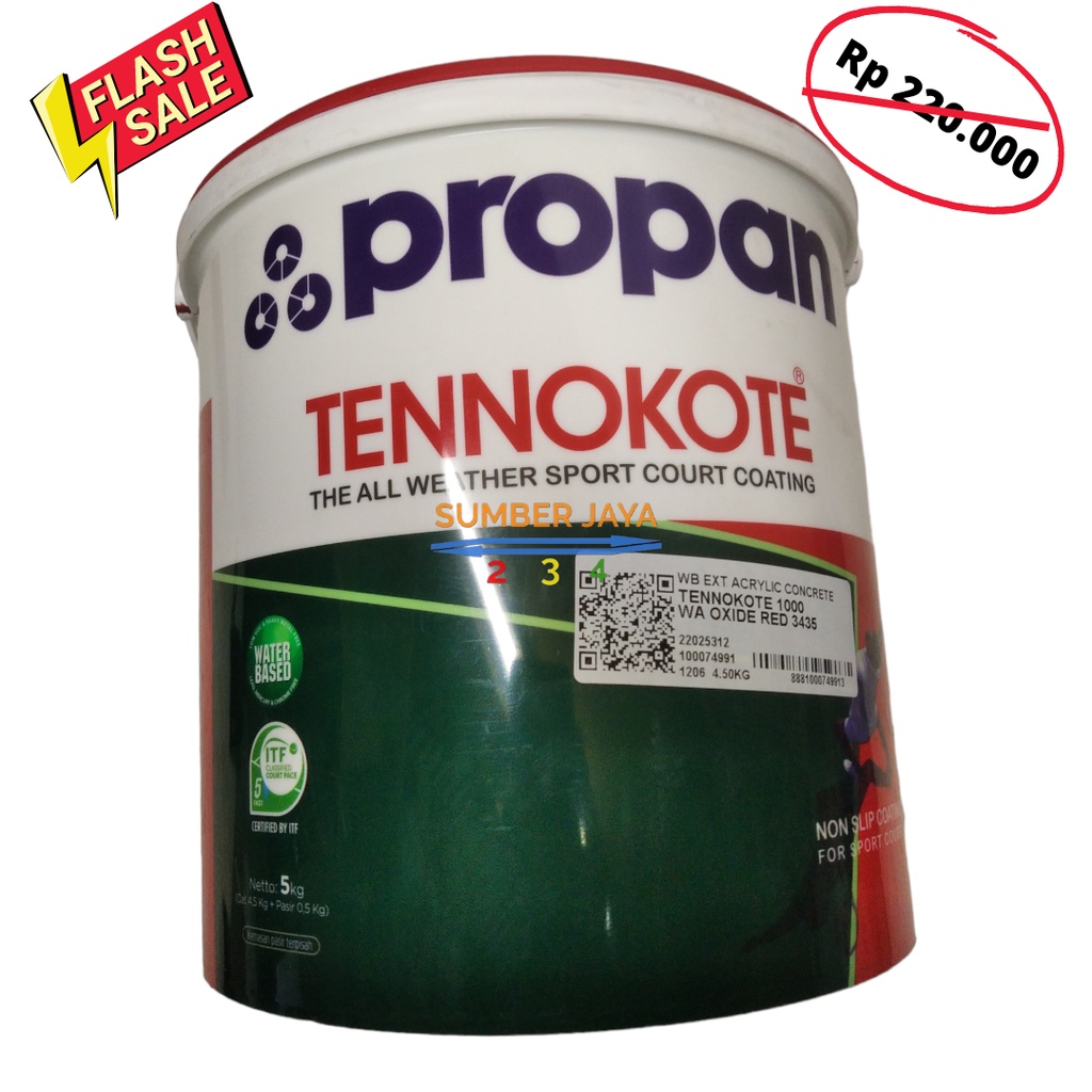 Jual CAT LAPANGAN PROPAN TENNOKOTE OXIDE UNTUK LAPANGAN BASKET, TENIS