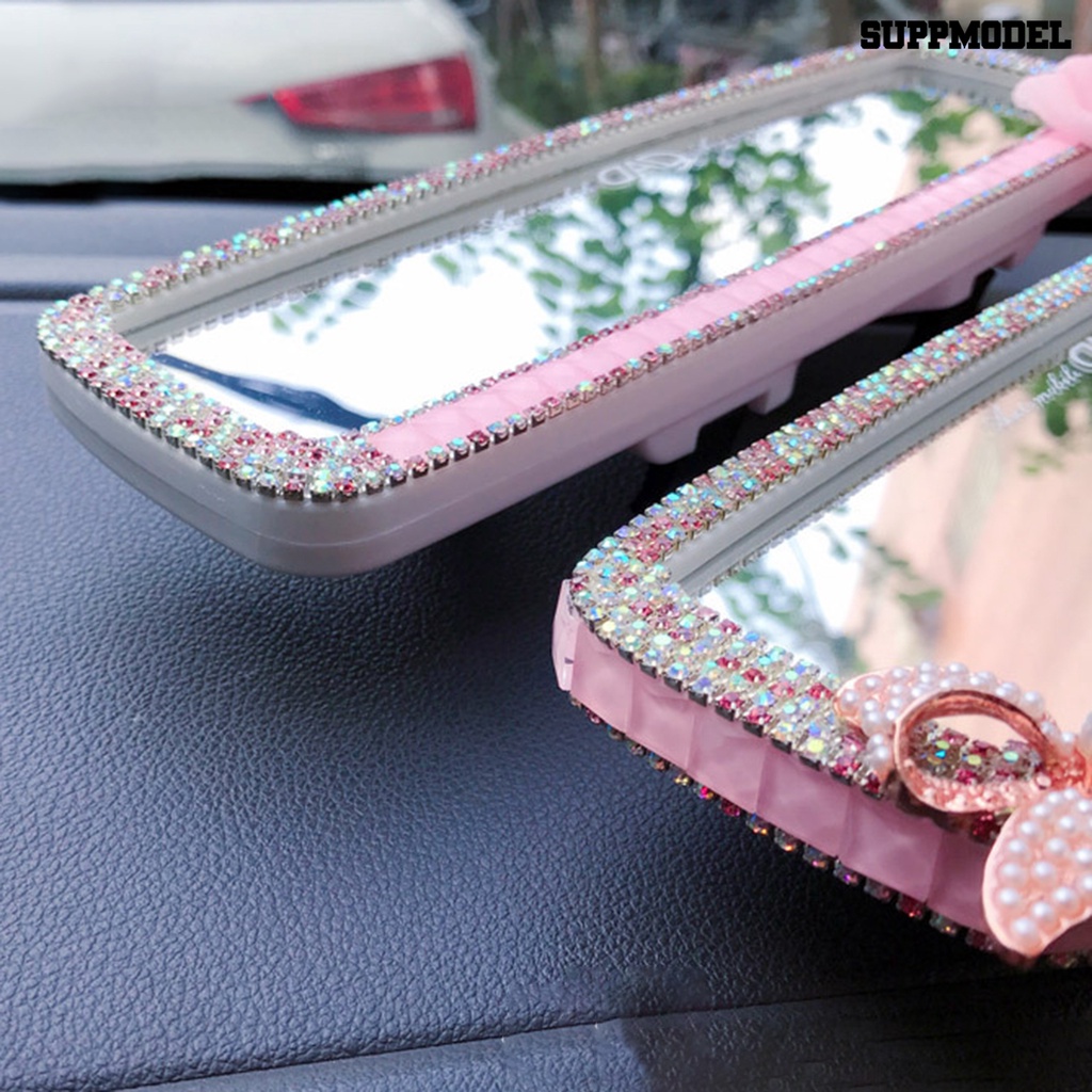 [Dekorasi] Kaca Spion Adjustable HD-Kompatibel Dengan Berlian Imitasi Yang Dapat Diganti Instalasi Mudah Mobil Modifikasi Pengganti Kaca Spion Untuk Kendaraan