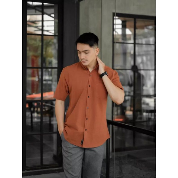 Kemeja Lengan pendek Original Ness wardrobe Linen