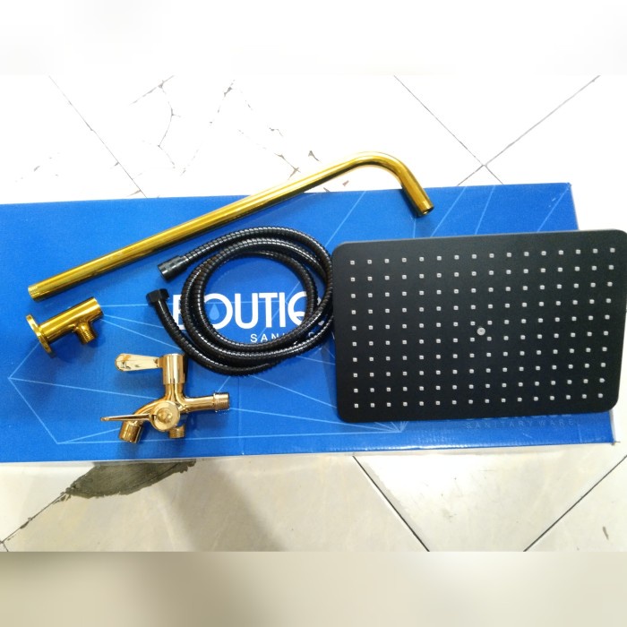 SET WALL SHOWER TANPA BOBOK BLACK,WALL SHOWER TANPA BOBOK BLACK GOLD,