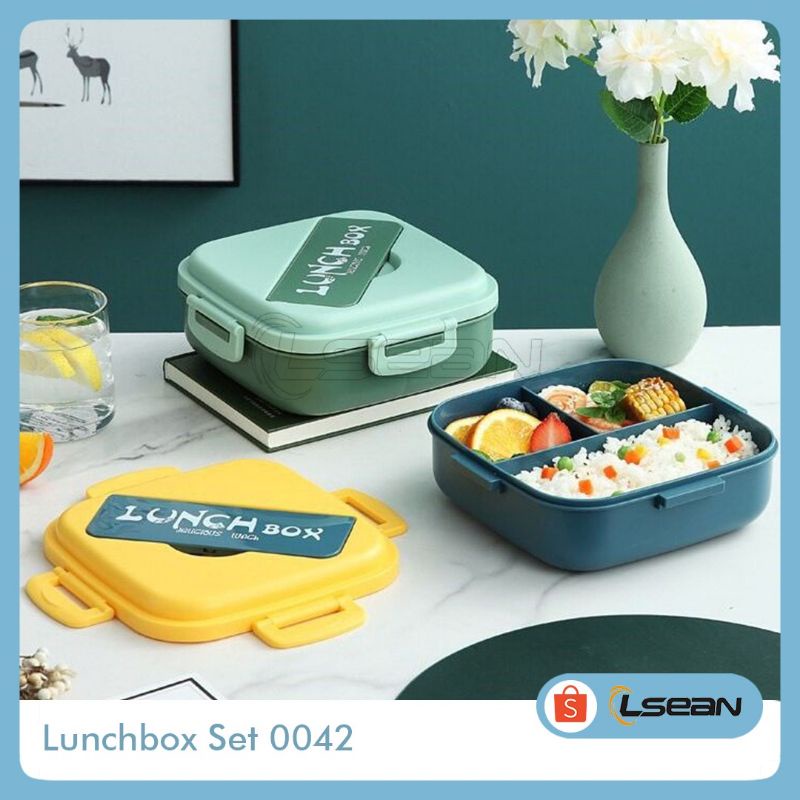 KOTAK NASI FREE SENDOK | BENTO LUNCH BOX SET