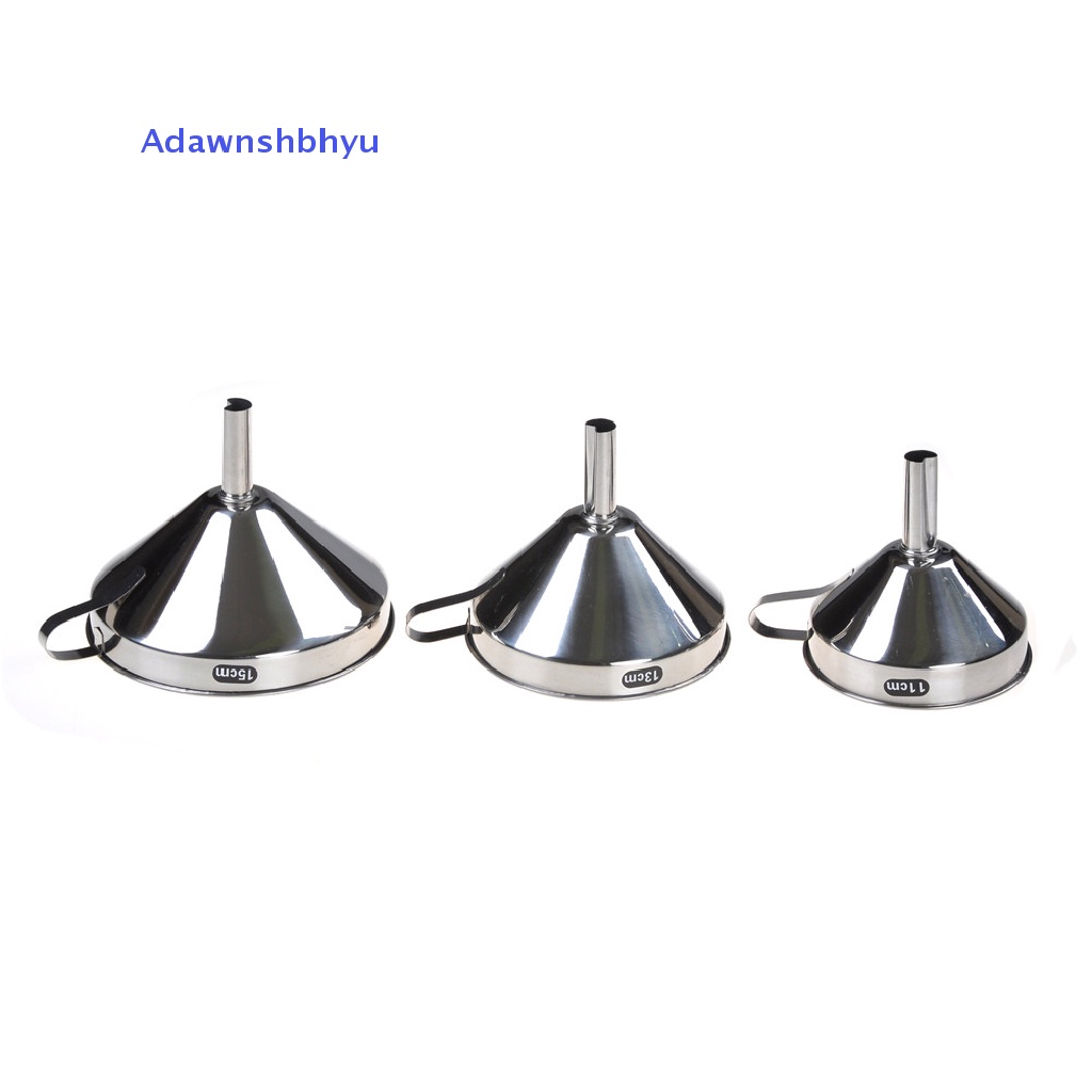 Adhyu15 /13 /11cm Corong Cairan Mulut Lebar Stainless Steel Bisa Dilepas Saringan Filter ID