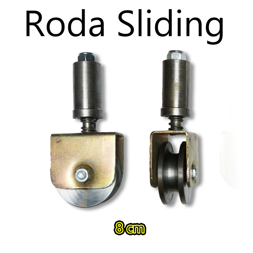 RODA PAGAR SLIDING 8 CM SOLUSI ANTI ANJLOK BESI AS SUPER / RODA SLIDING PAGAR GESER