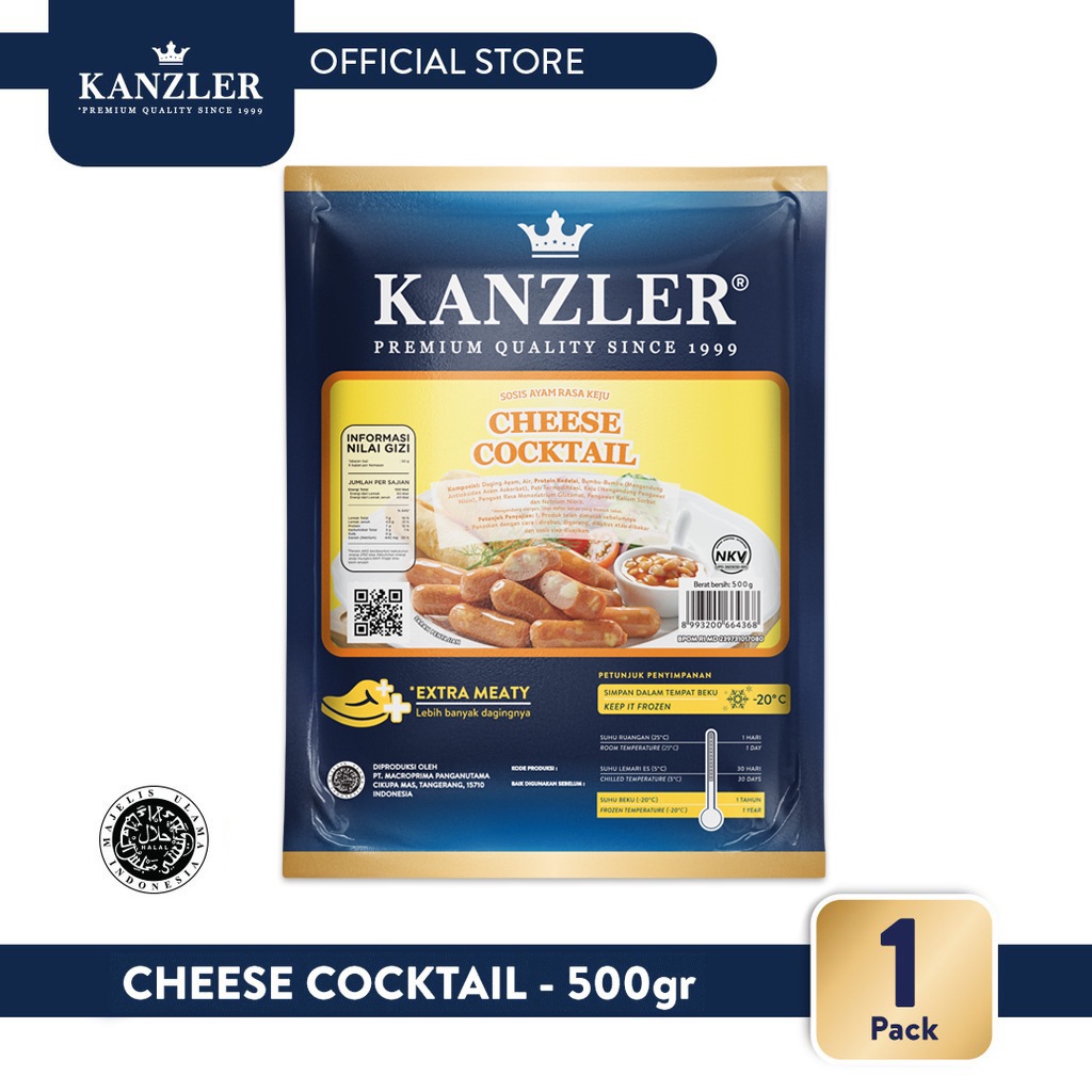 

Kanzler Sosis Cheese Coktail 500gr - 1 Pack