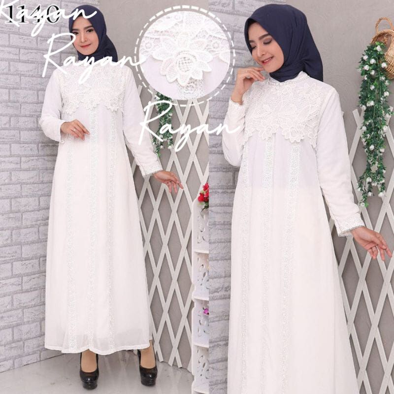 Gamis Putih Tulang Gamis Wanita Gamis Umroh Gamis Manasik Gamis Pengajian Gamis Murah Agnes Hijab