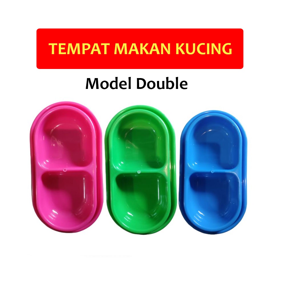 Tempat Makan Kucing Anjing ANTI SEMUT Double Dog Cat Food Bowl Mangkuk Hewan Mangkok Makanan Binatang