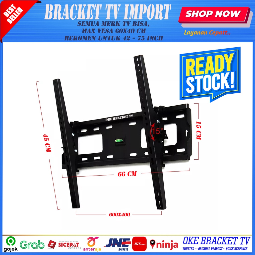 BRACKET TV WALL IMPORT 32 - 60 INCH