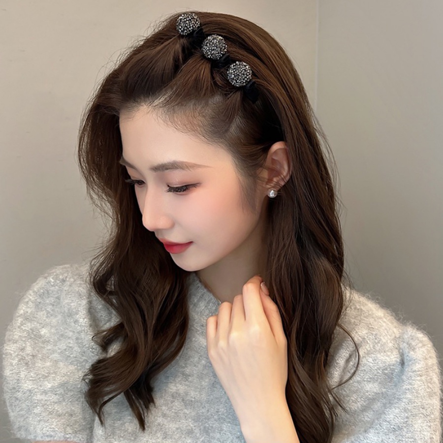 Korea Berlian Imitasi Kepang Klip Rambut Kristal Gadis Jepit Rambut Klip Samping Fashion Aksesoris Rambut