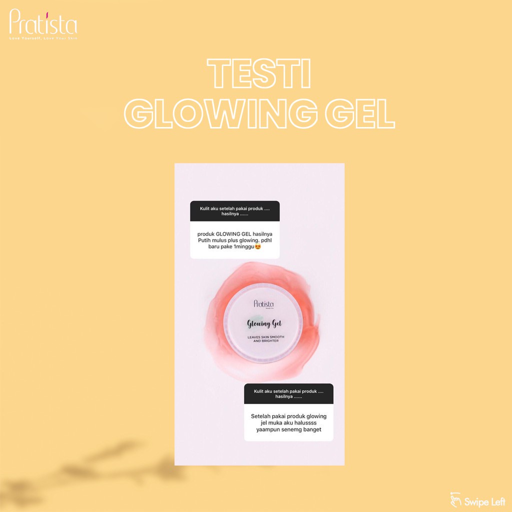 PRATISTA Pelembab Wajah GLOWING GEL Pratista Skincare Pencerah Wajah Kusam Face Moist Pratista Ori BPOM