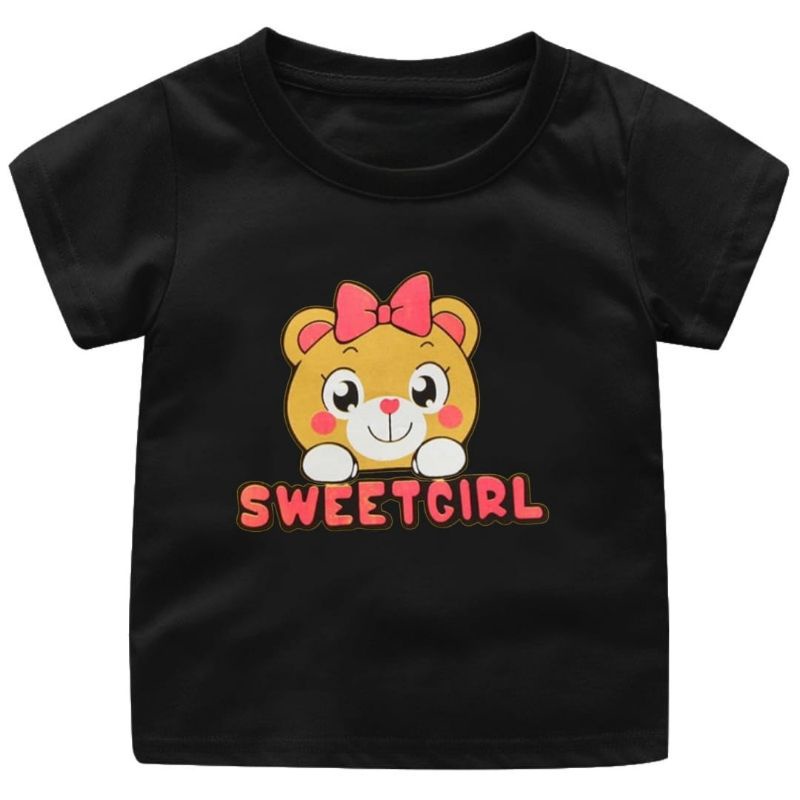 Atasan kaos anak perempuan sweet girl 1-12 tahun ukuran s.m.l.xl.xxl.xxxl baju anak cewek cute