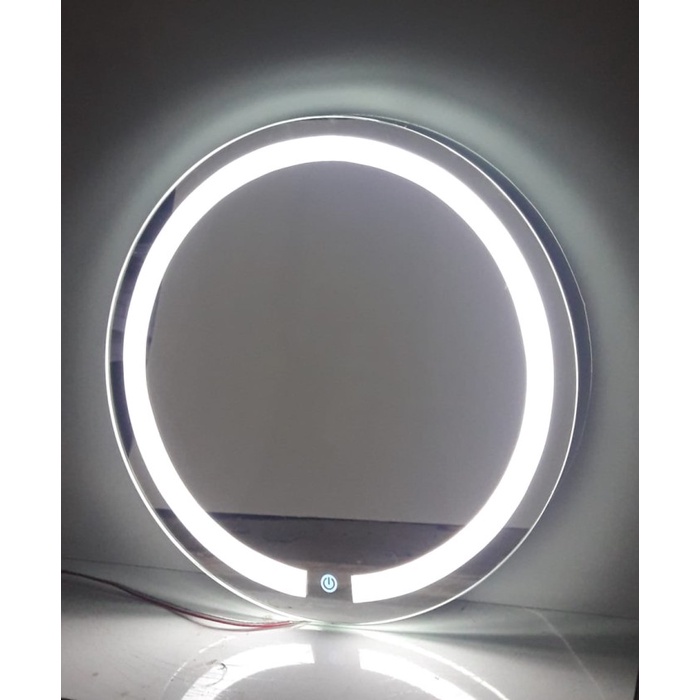 KACA CERMIN BULAT LED TOUCHSCREEN - DIAMETER 80 CM