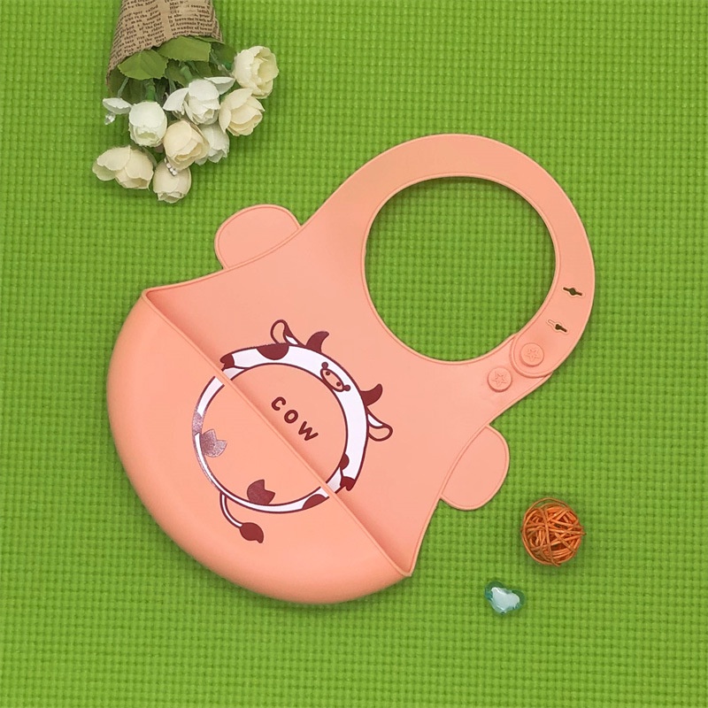 MOGYMOGY Slabber Silikon Celemek Makan Bayi Baby BIB Slabber Full Silikon
