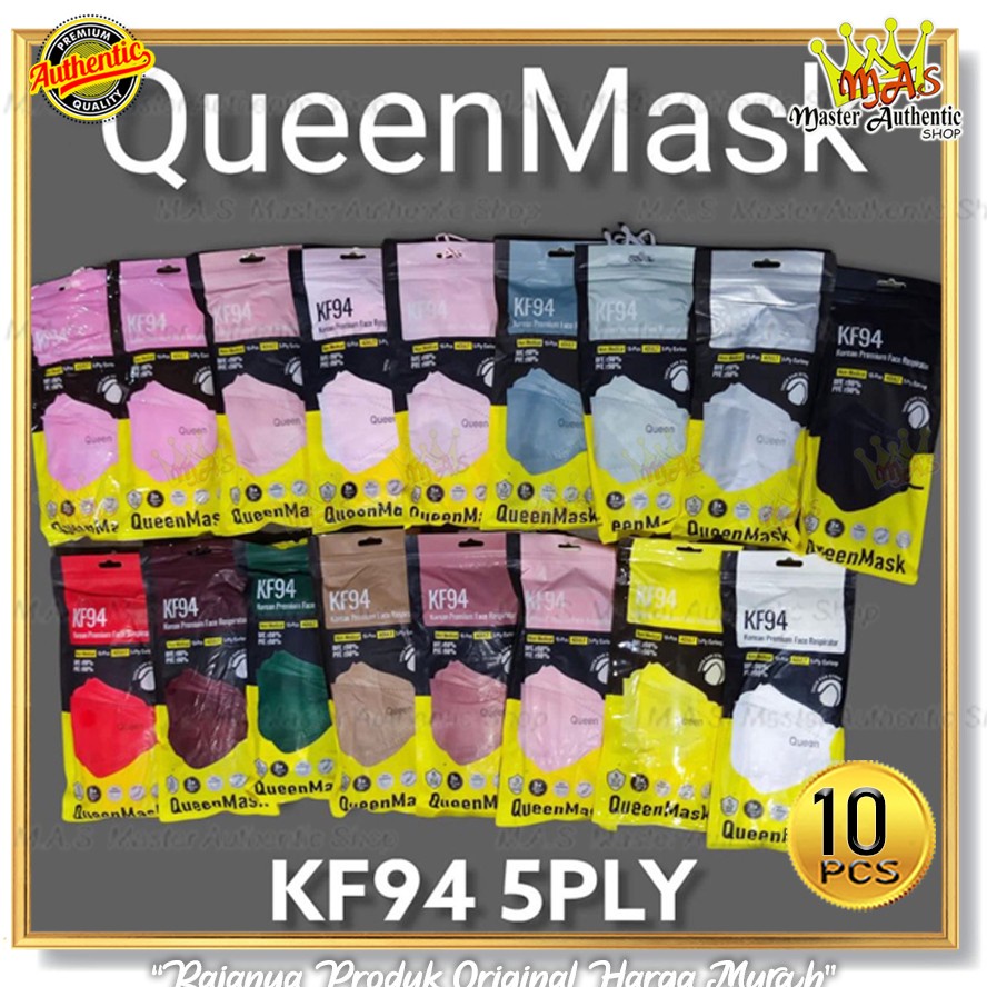 MASKER KOREA KF94 QUEEN MASK 5PLY FACE MASK isi 10pcs MASKER KF 94