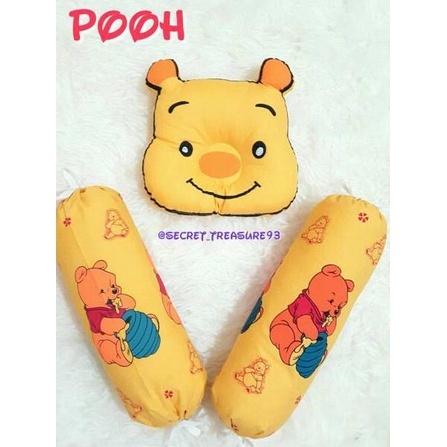 Set Bantal Peyang dan Guling Bayi Lucu (Karakter Pooh, Panda, Rabbit, Keropi, Pinguin, Bear) [COK.10