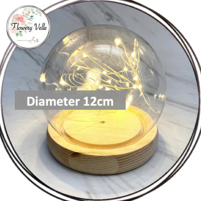Glass Dome Bulat Kecil Kubah Kaca Kosong Bola Kaca Glass Ball Dome